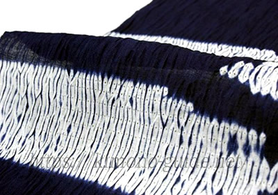 愛知県・有松・鳴海絞の技法：縫絞(ぬいしぼり)